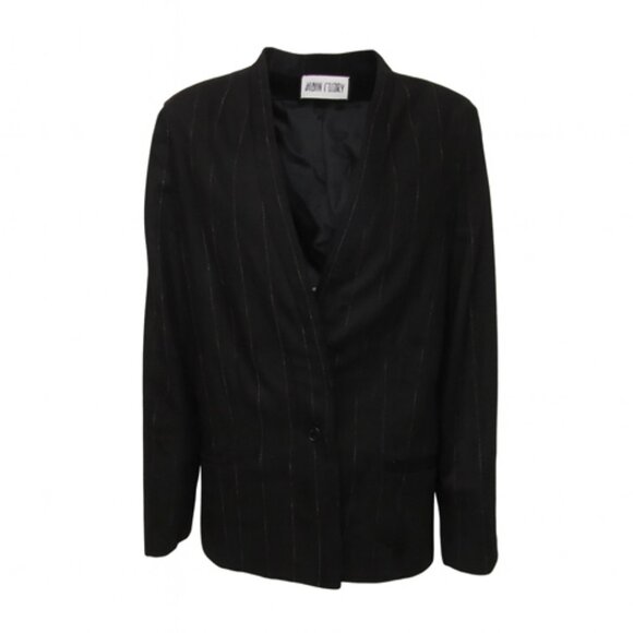 JUDY'S PLACE - Black Pinstripe Blazer - Picture 1 of 2